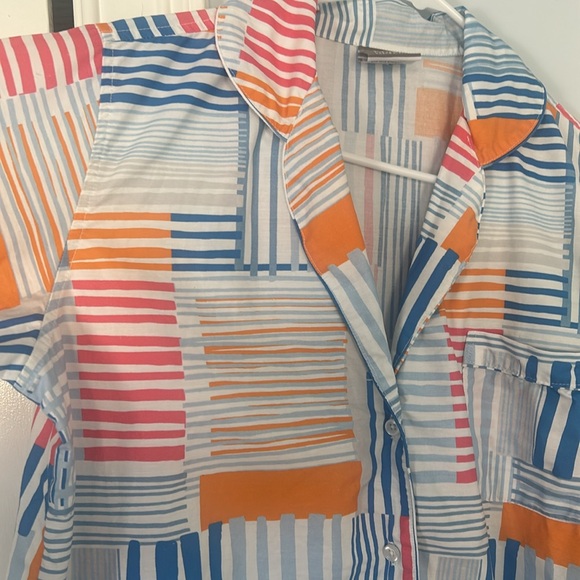 Annie Selke pine cone hill Dash & Albert collection small sleep shirt stripes - Picture 7 of 10